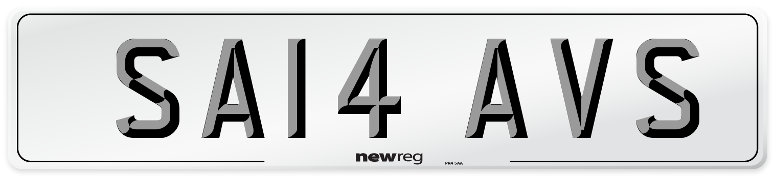 SA14 AVS Number Plate from New Reg